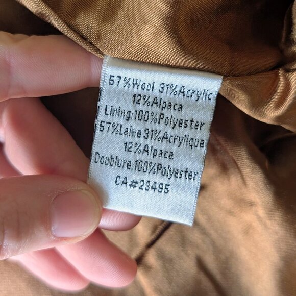 Icelandic Design Red Wool Alpaca Knit Full Zip Long Sleeve Lined Sweater XL - Picture 7 of 9